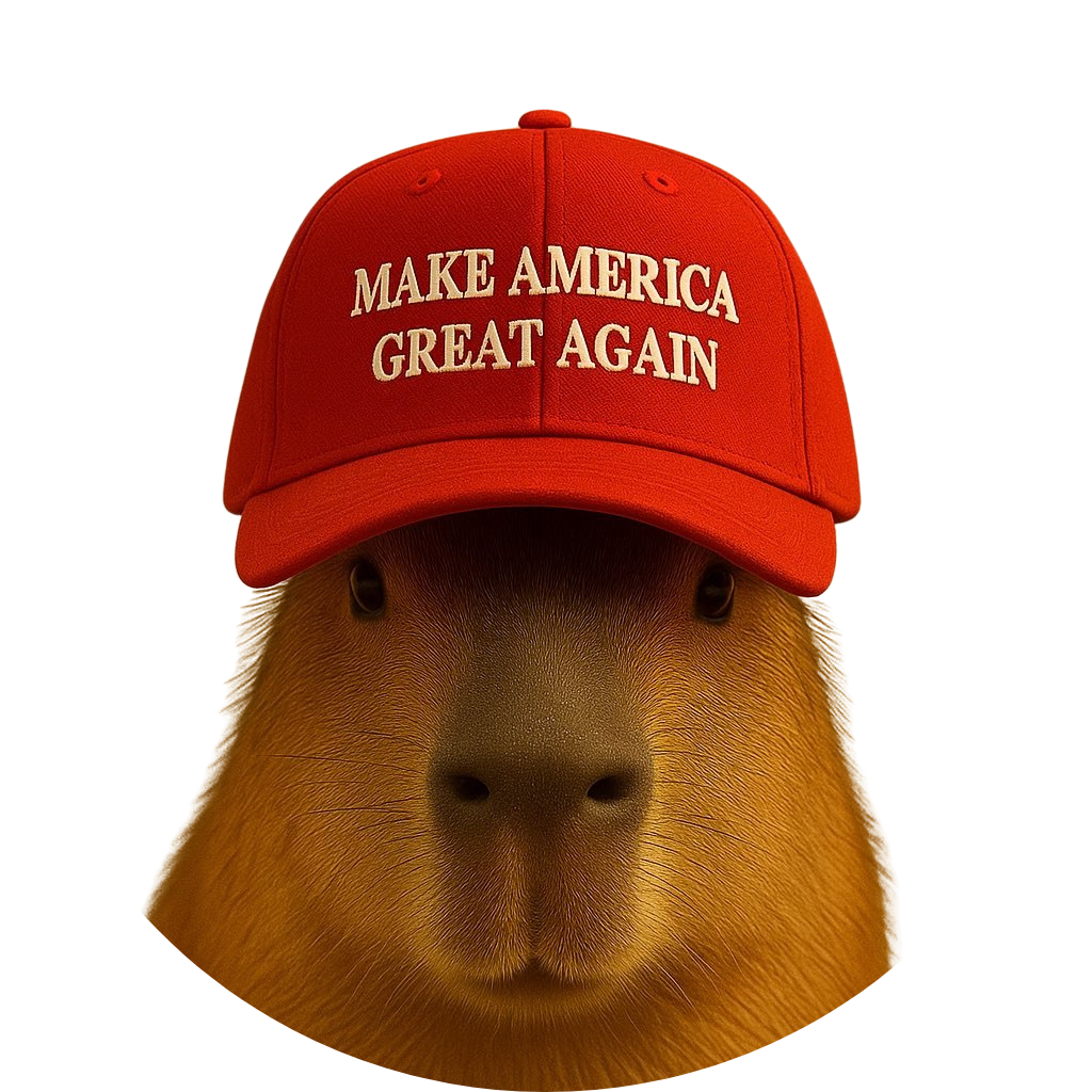 Capywifcap with MAGA cap