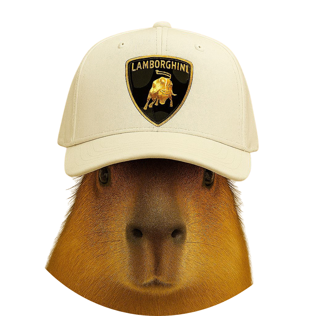 Capywifcap with Lamborghini cap